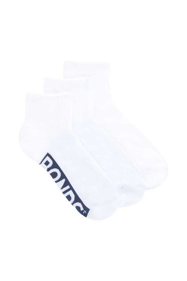 Mens Logo Cushioned Quarter Crew Socks 3 Pack