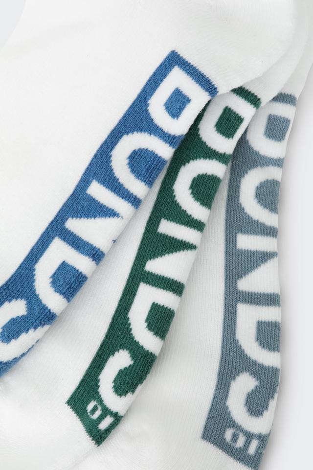 Mens Logo Cushioned Quarter Crew Socks 3 Pack