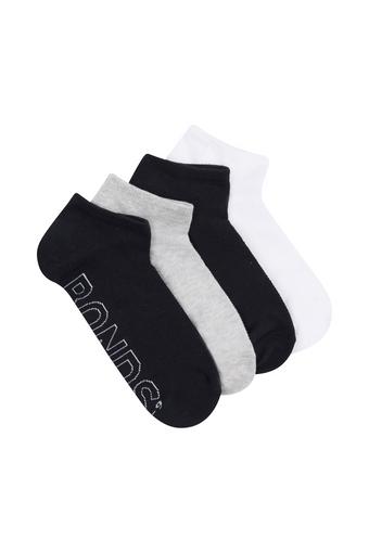 Mens Logo Lightweight Low Cut 4 Pack (White & Grey & Black)