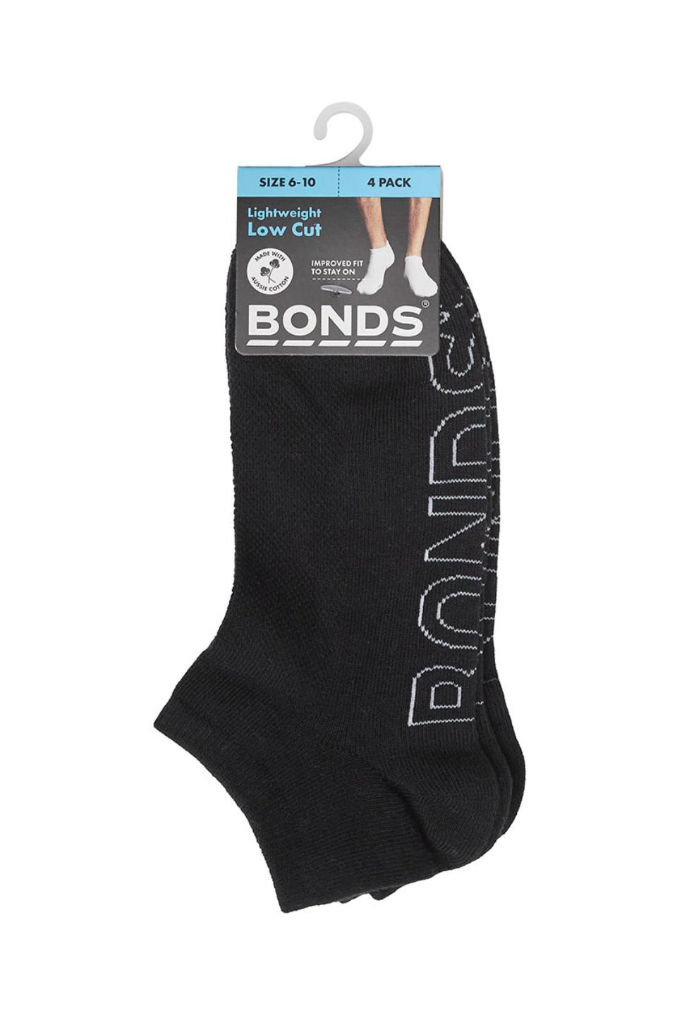 Mens Logo Lightweight Low Cut Socks 4 Pack