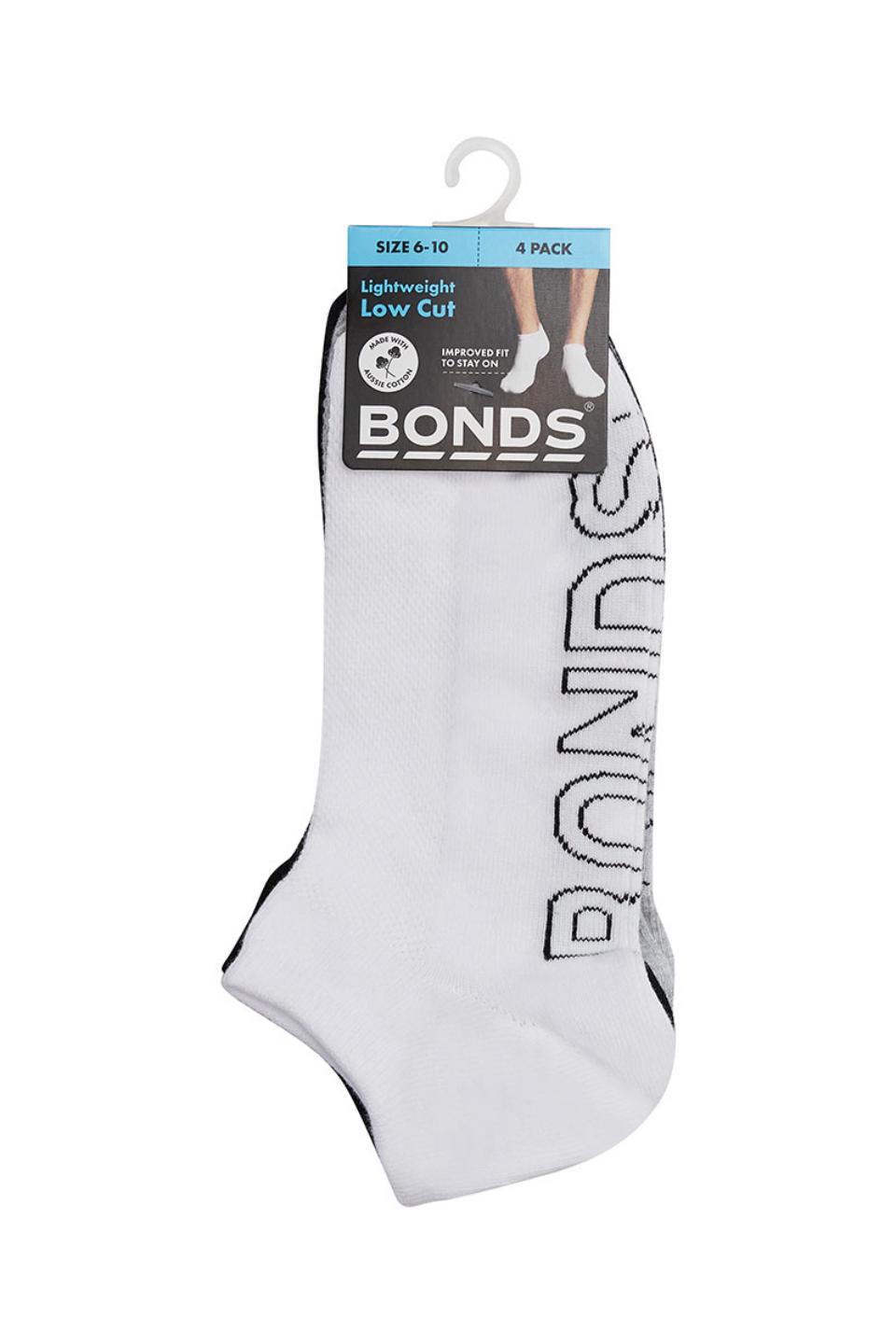 Mens Logo Lightweight Low Cut Socks 4 Pack