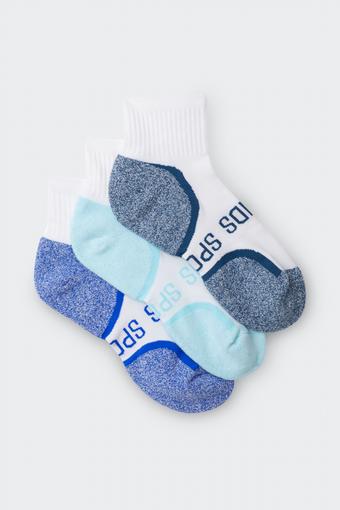 Mens Ultimate Comfort Quarter Crew Socks 3 Pack (Black Pop)