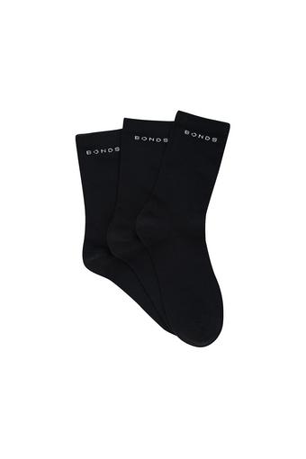 Mens Very Comfy Aussie Cotton Crew 3 Pack (Black)