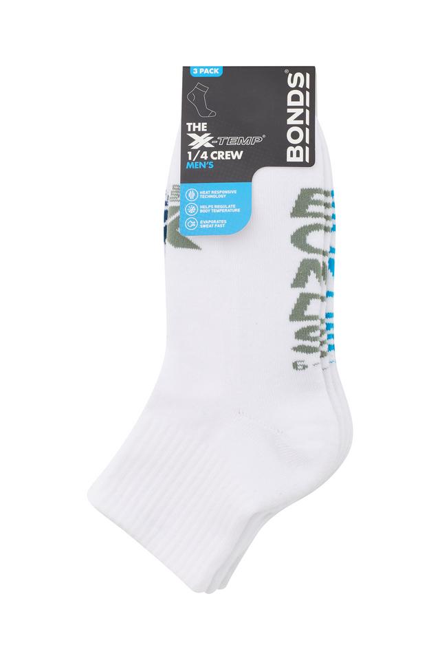 Mens X-Temp Quarter Crew Socks 3 Pack