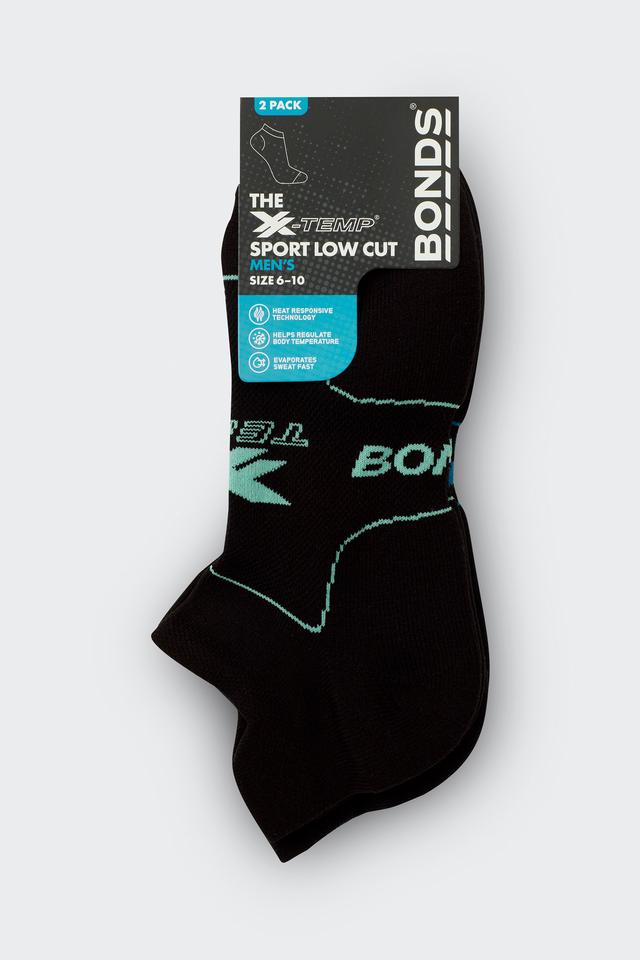 Mens X-Temp Sport Low Cut Socks 2 Pack