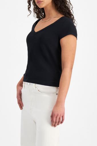 Midweight V Neck Tee (Nu Black)