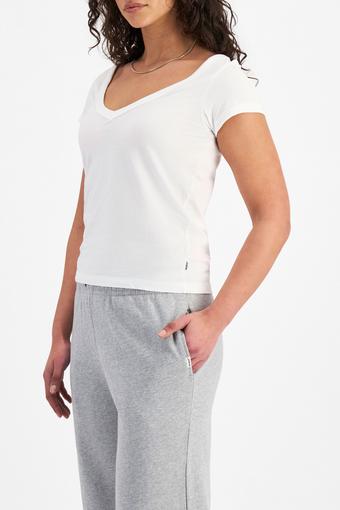 Midweight V Neck Tee (Nu White)