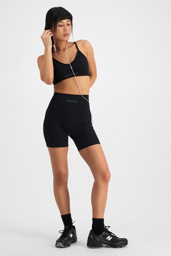 Move Rib Seamless Crop (Nu Black)