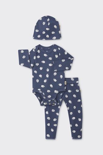 Newbies Organic Cotton Gift Set (Counting Sheep Blue)
