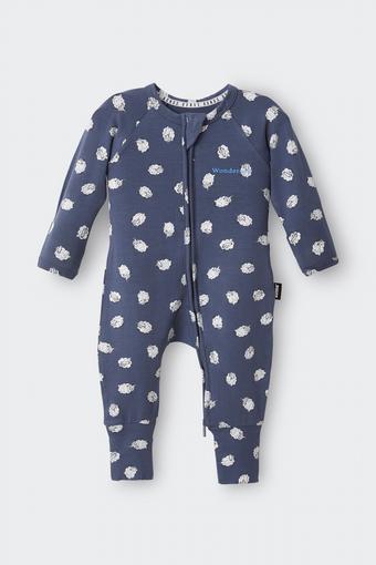 Newbies Organic Cotton Zippy (Counting Sheep Blue)