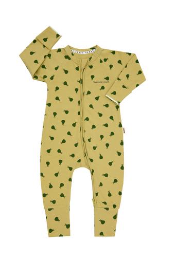 Newbies Organic Cotton Zippy (Dancing Pears)