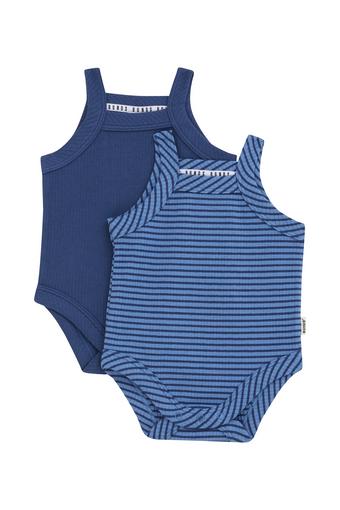 Newbies Rib Singlet Suit 2 Pack (DENIM FADE / BASTILLE BLUE)