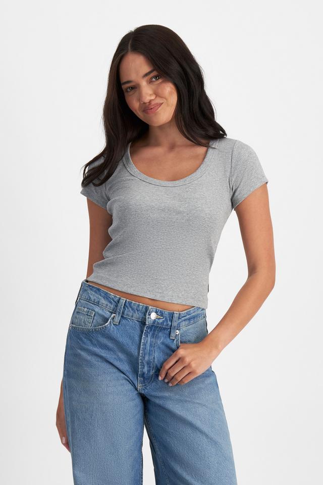 Organic Rib Scoop Tee