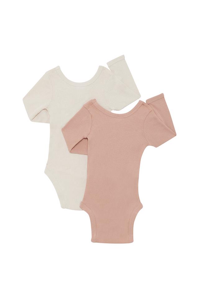Organic Rib Longsleeve Bodysuit 2 Pack