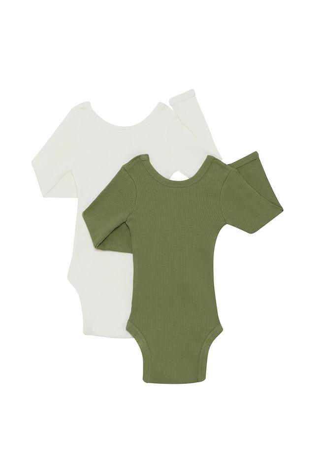 Organic Rib Longsleeve Bodysuit 2 Pack