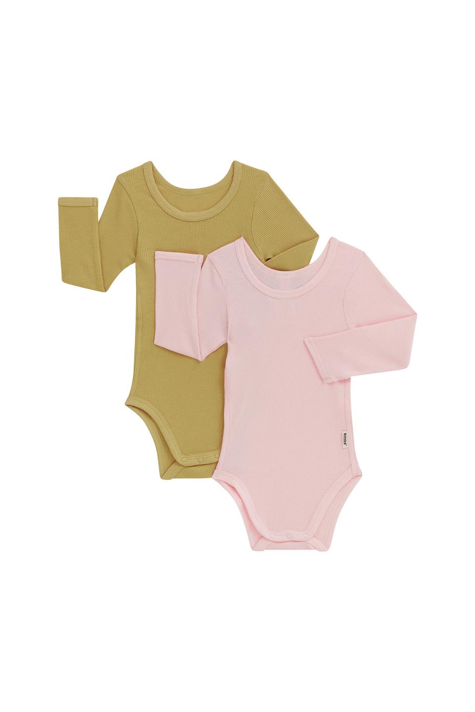 Organic Rib Longsleeve Bodysuit 2 Pack