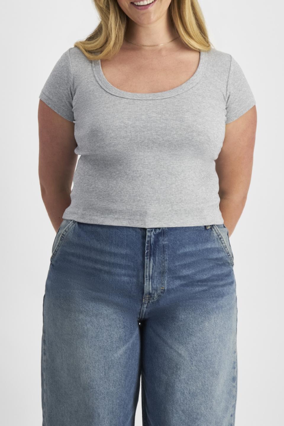 Organic Rib Scoop Tee