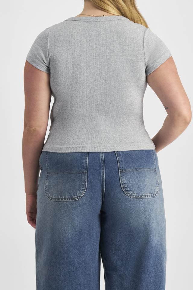 Organic Rib Scoop Tee