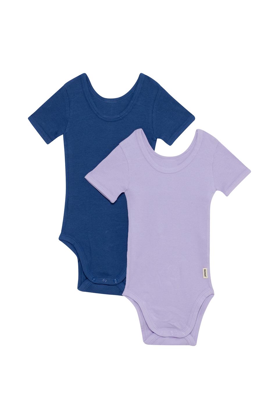 Organic Rib Shortsleeve Bodysuit 2 Pack