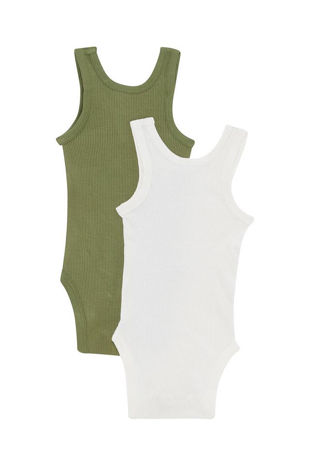 Organic Rib Singletsuit 2 Pack