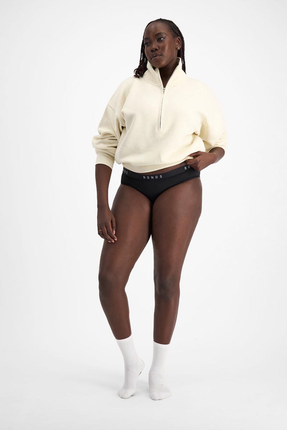 Victoria (She/Her) wears size 14 and is 178cm tall with 96cm chest and 78cm waist