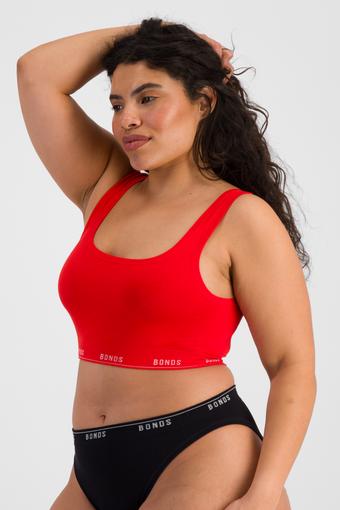 Originals Viscose Bamboo Rib Crop (Vermilion)