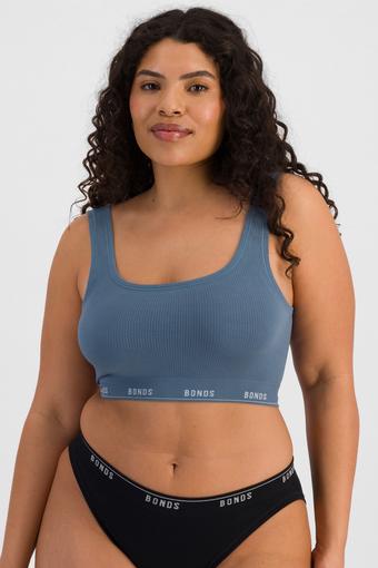 Originals Viscose Bamboo Rib Crop (Dusted Teal)