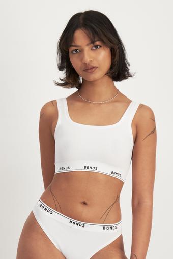 Originals Viscose Bamboo Rib Crop (White)