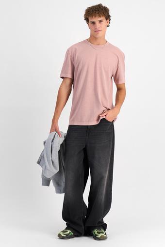 Oversized Heavyweight Crew Tee (Rosebud)