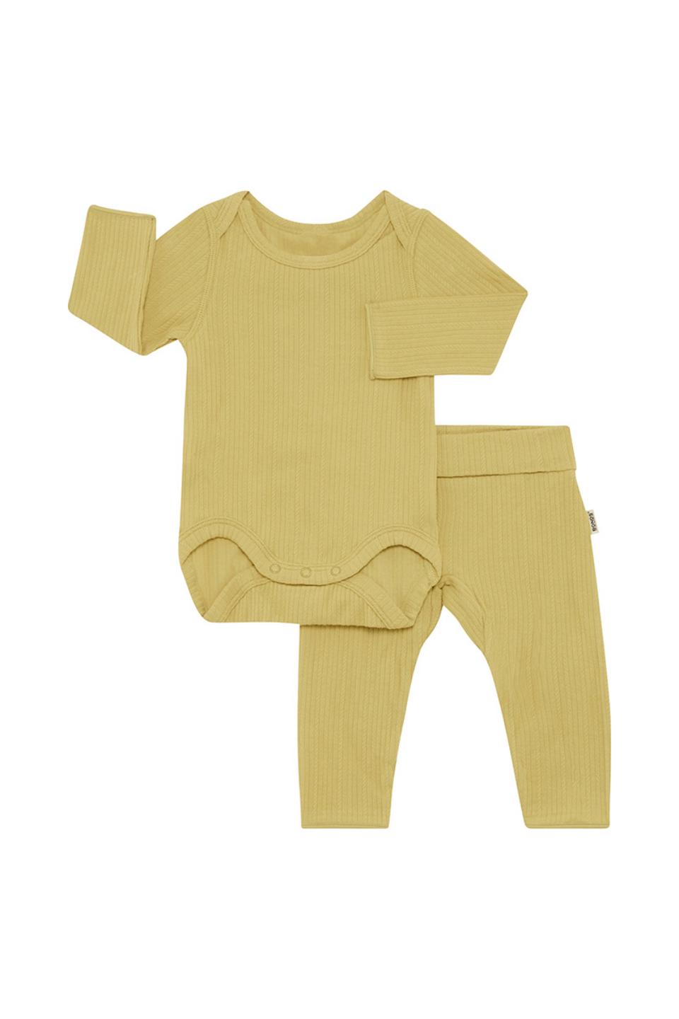 Pointelle Long Sleeve Bodysuit And Legging Set