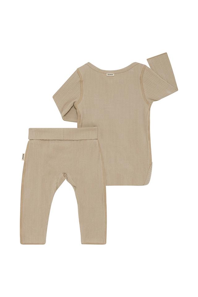 Pointelle Long Sleeve Bodysuit And Legging Set