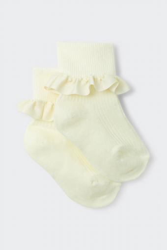 Red Robin Frilly Cuff Socks 2 Pack (Marscapone)