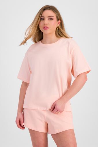 Relaxed Midweight Crew Tee (Sunset Blush)