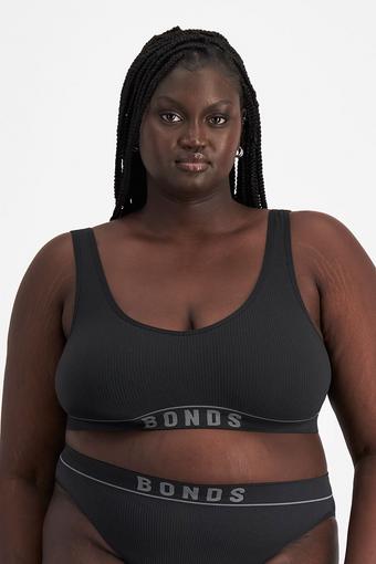 Retro Rib™ Seamless Deep V Crop (Black)