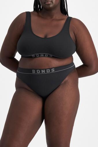 Retro Rib™ Seamless Hi Bikini (Black)