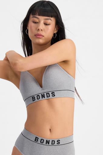 Retro Rib™ Seamless Wirefree Bra (Heritage Grey Mar)