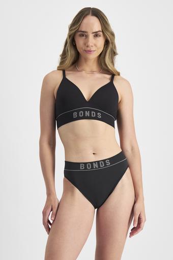 Retro Rib™ Wirefree Lift Bra (Black)