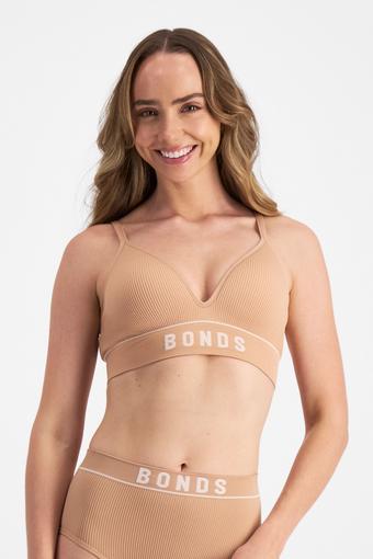 Retro Rib™ Wirefree Lift Bra (Blushed / White)