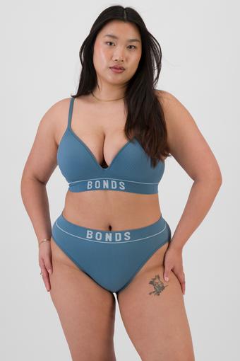 Retro Rib™ Seamless Hi Bikini (Dusted Teal)