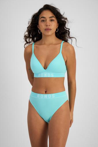 Retro Rib™ Seamless Hi Bikini (Exmouth Aqua)