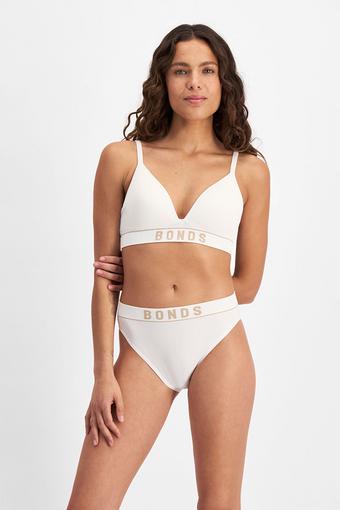 Retro Rib™ Seamless Hi Bikini (White Blushed)