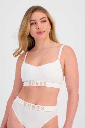 Retro Rib™  Seamless Tube Bra (White / Blushed)