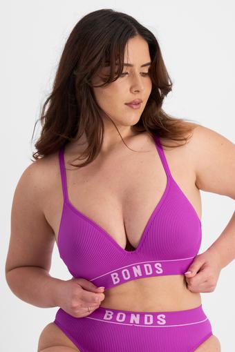 Retro Rib™ Seamless Wirefree Bra (Hyper Purple)