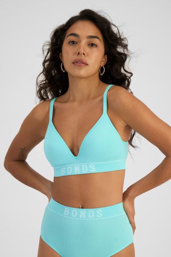 Retro Rib™ Seamless Wirefree Bra (Exmouth Aqua)