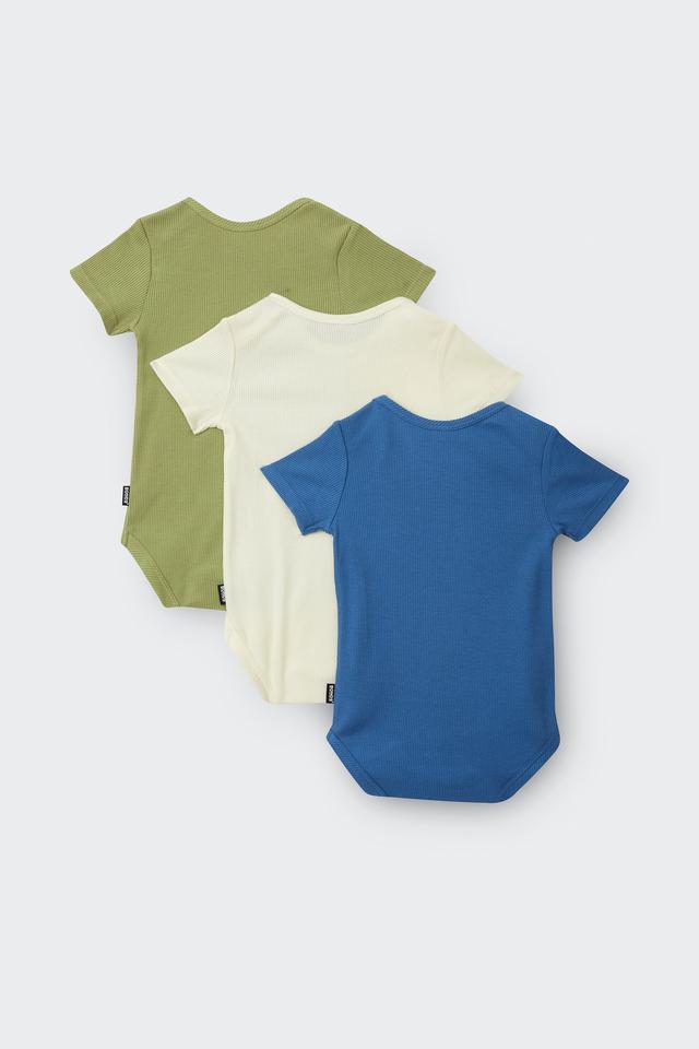 Rib Shortsleeve Bodysuit 3 Pack