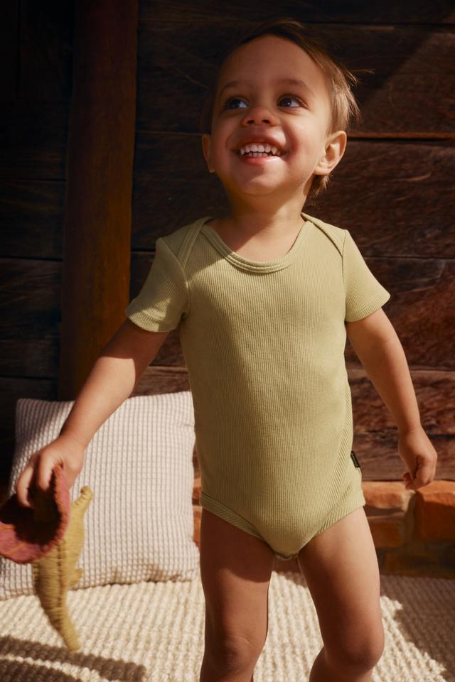 Rib Shortsleeve Bodysuit 3 Pack