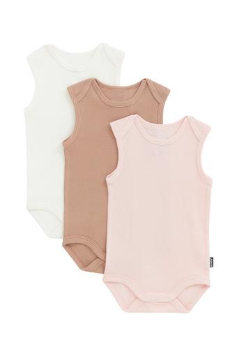 Essentials Rib Singletsuit 3 Pack (Pink / Latte / Marscapone)