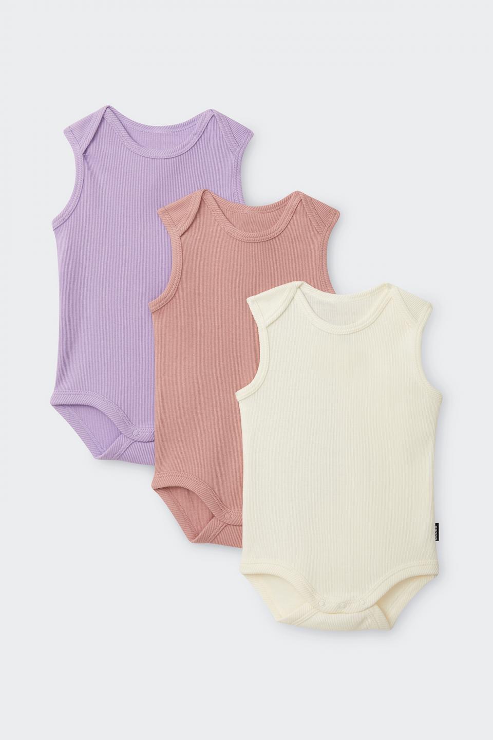 Rib Singletsuit 3 Pack