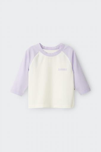 Roomies Long Sleeve Ringer Tee (Lilac Lillies / Marscapone)