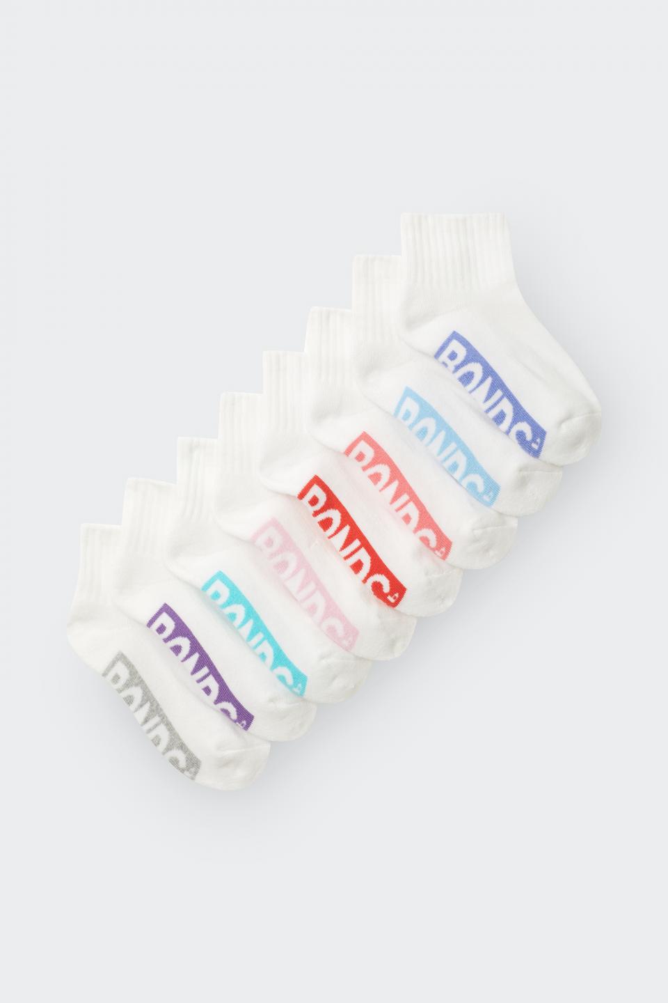 Kids Logo Quarter Crew Socks 8 Pack